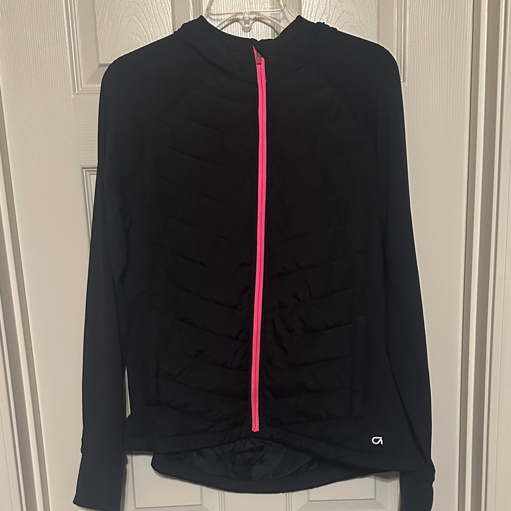 GAP Black Hoodie with Pink Zipper